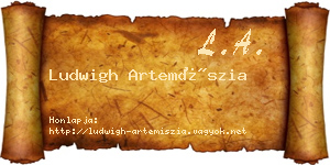 Ludwigh Artemíszia névjegykártya